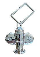 Portachiavi Del Conte in Argento PCAGPLAIN - PCAGPLAIN